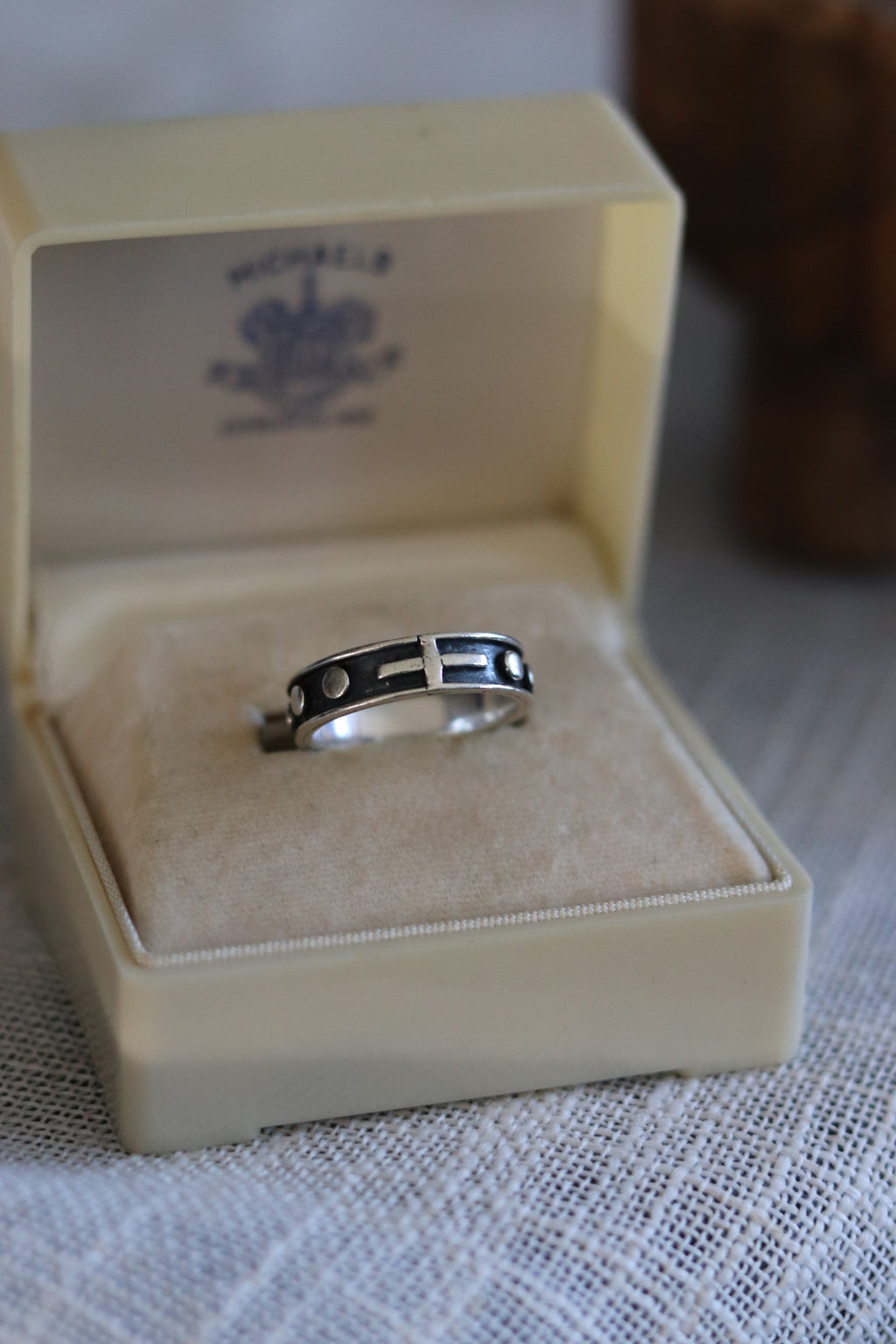 Vintage Studded/Rosary Ring Size 6