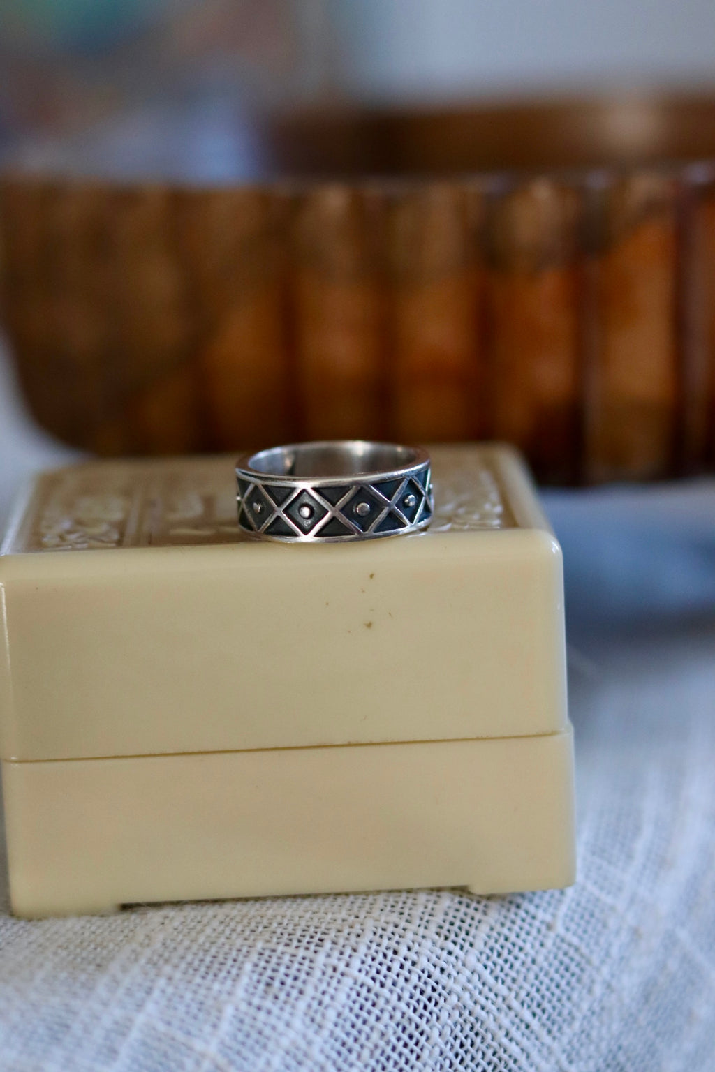 Vintage Taxco aztec ring size 7