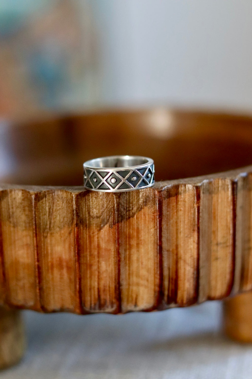 Vintage Taxco aztec ring size 7