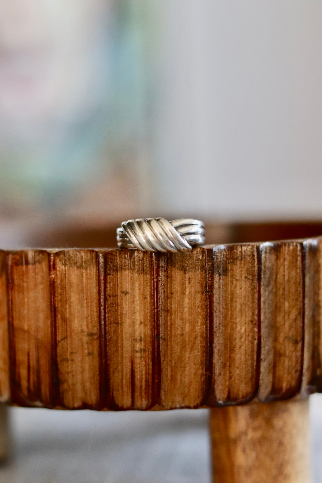 Vintage Twist Signet Ring Sz. 8