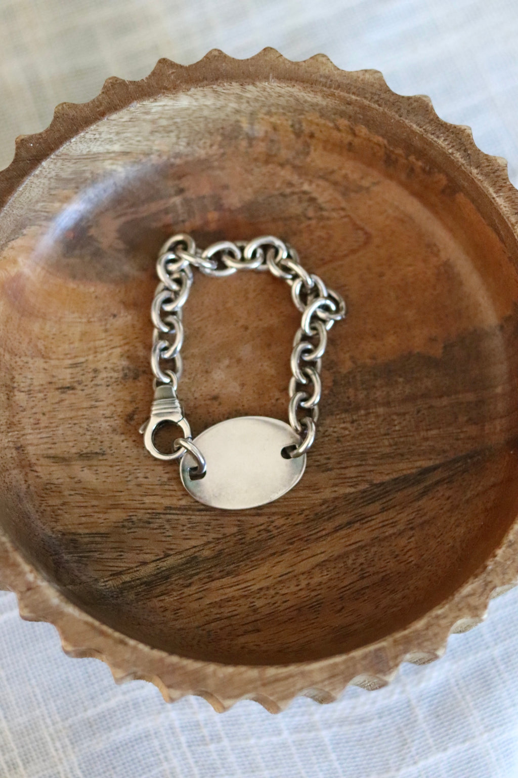 Sterling Silver Dog Tag Bracelet