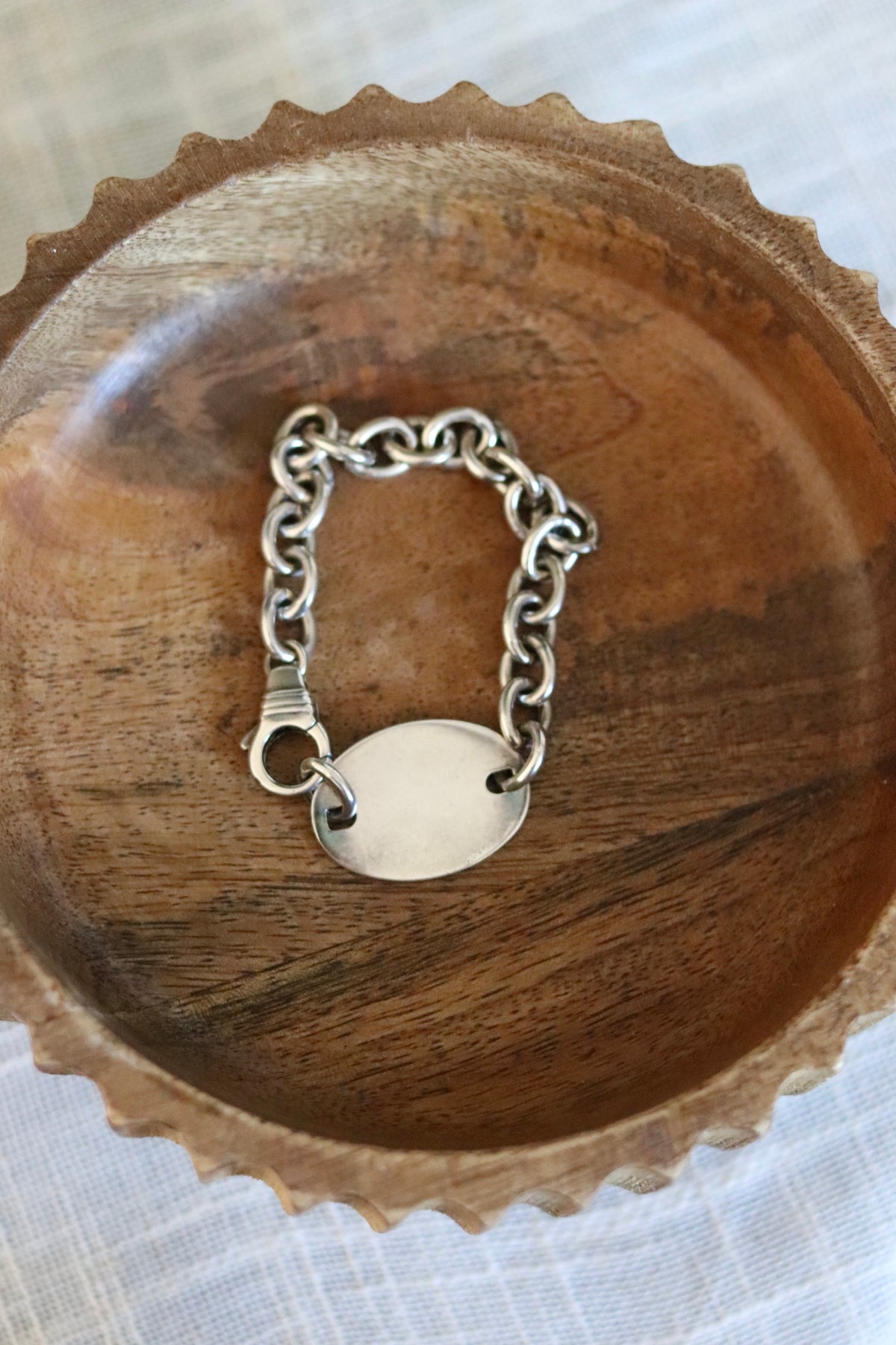 Sterling Silver Dog Tag Bracelet