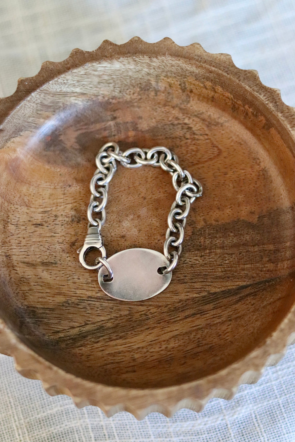 Sterling Silver Dog Tag Bracelet