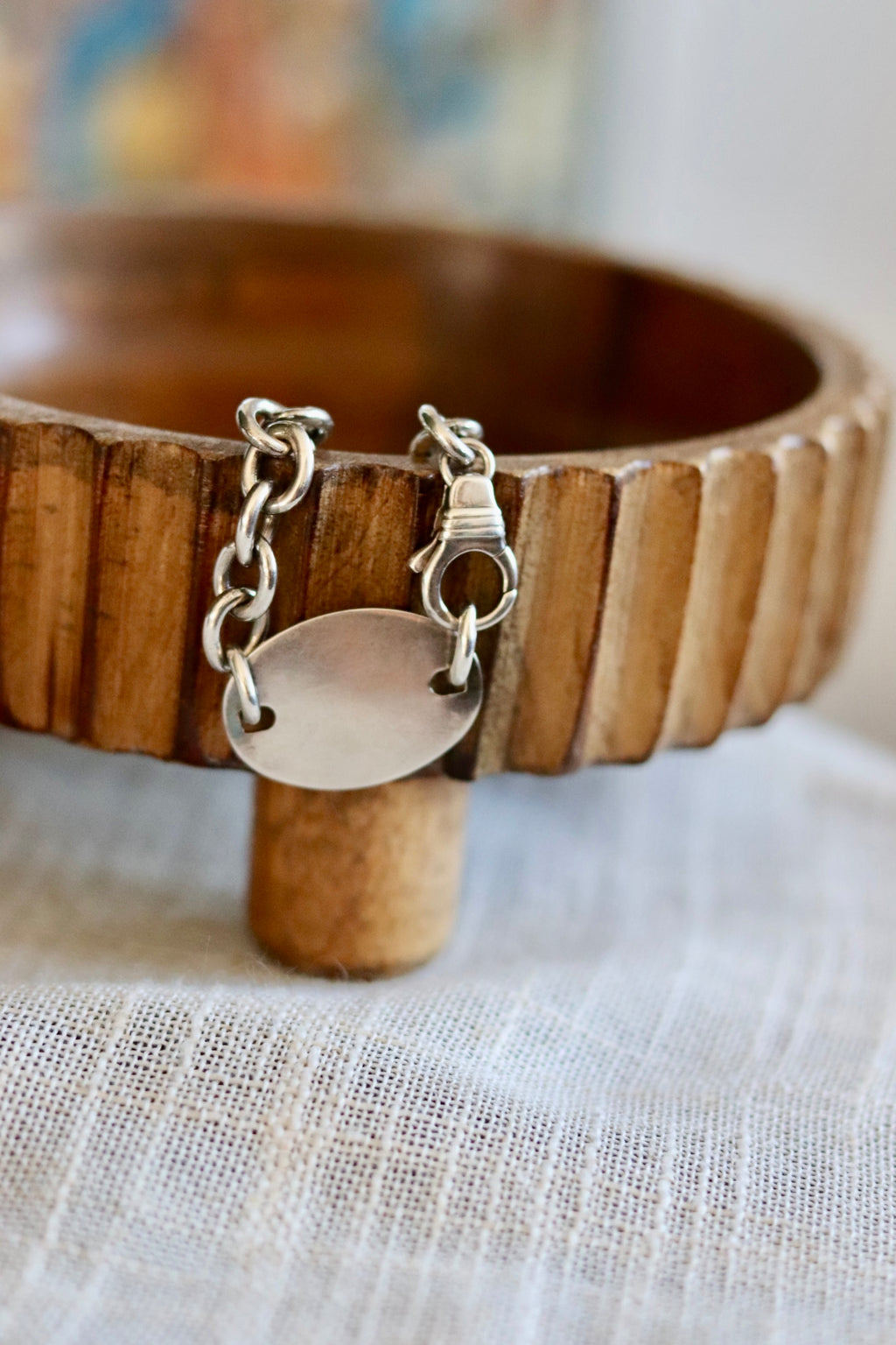 Sterling Silver Dog Tag Bracelet