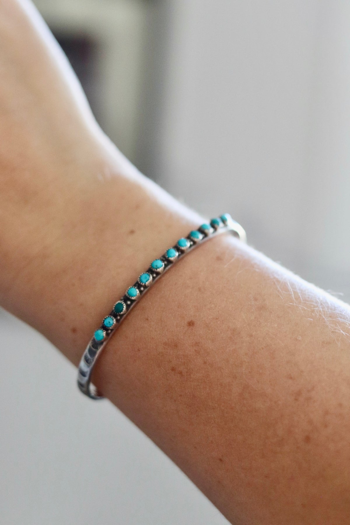 Zuni Snake Eye Old Pawn Turquoise Cuff