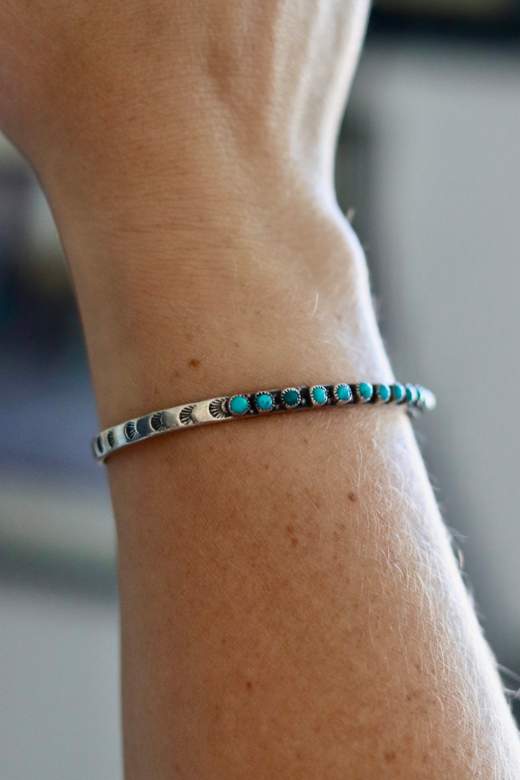 Zuni Snake Eye Old Pawn Turquoise Cuff