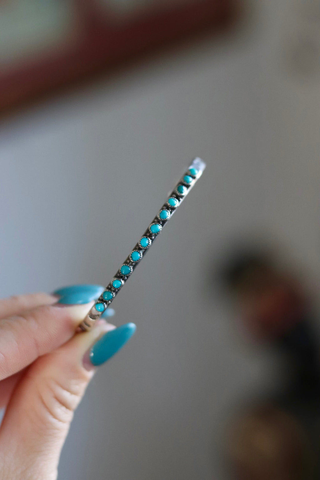 Zuni Snake Eye Old Pawn Turquoise Cuff