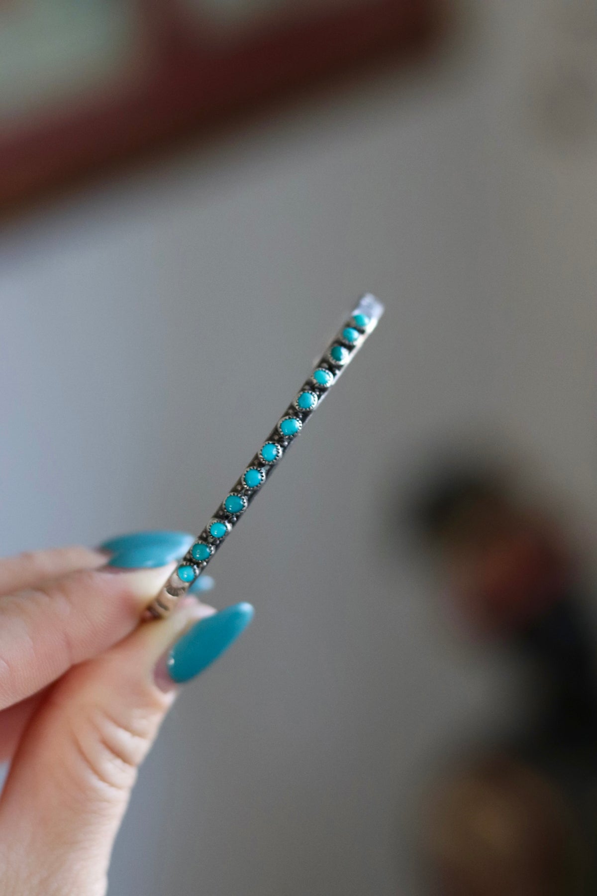 Zuni Snake Eye Old Pawn Turquoise Cuff