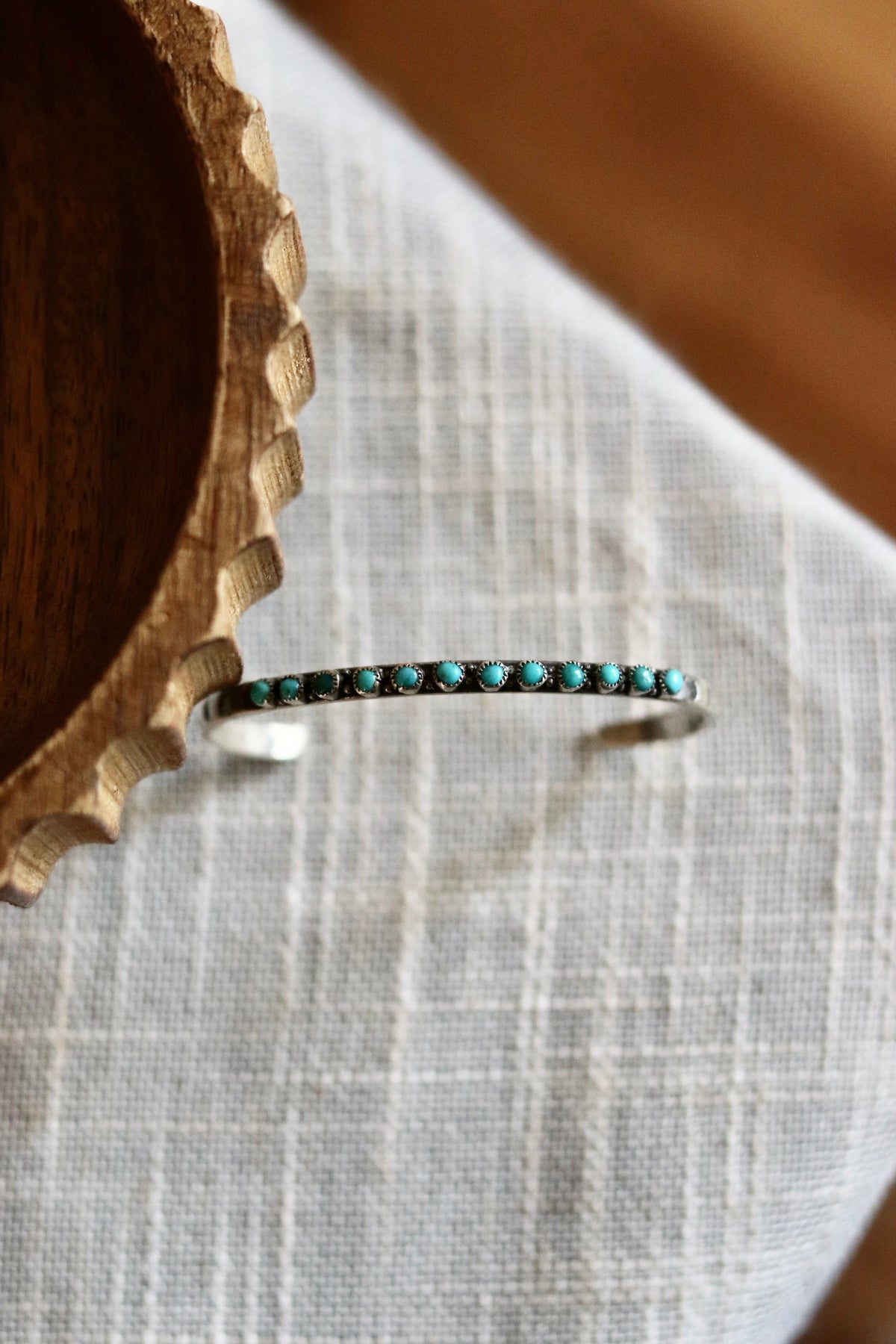 Zuni Snake Eye Old Pawn Turquoise Cuff