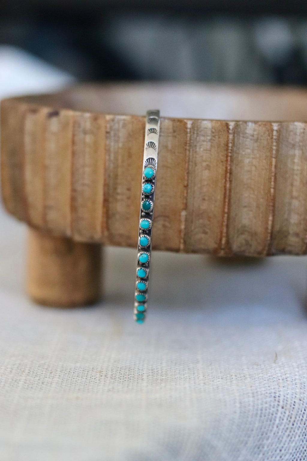 Zuni Snake Eye Old Pawn Turquoise Cuff