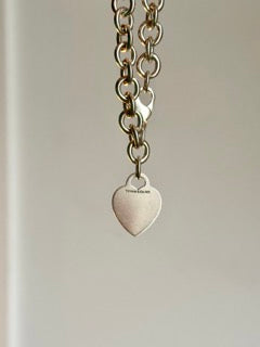 Discontinued Tiffany & Co. Sterling Silver Heart Tag Bracelet