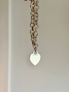 Discontinued Tiffany & Co. Sterling Silver Heart Tag Bracelet