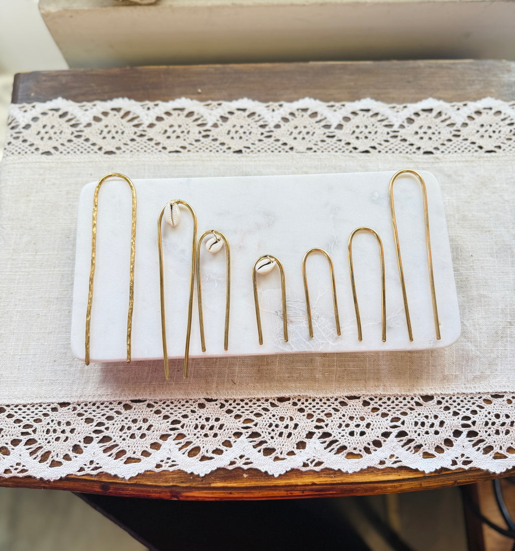Brass Hair Forks