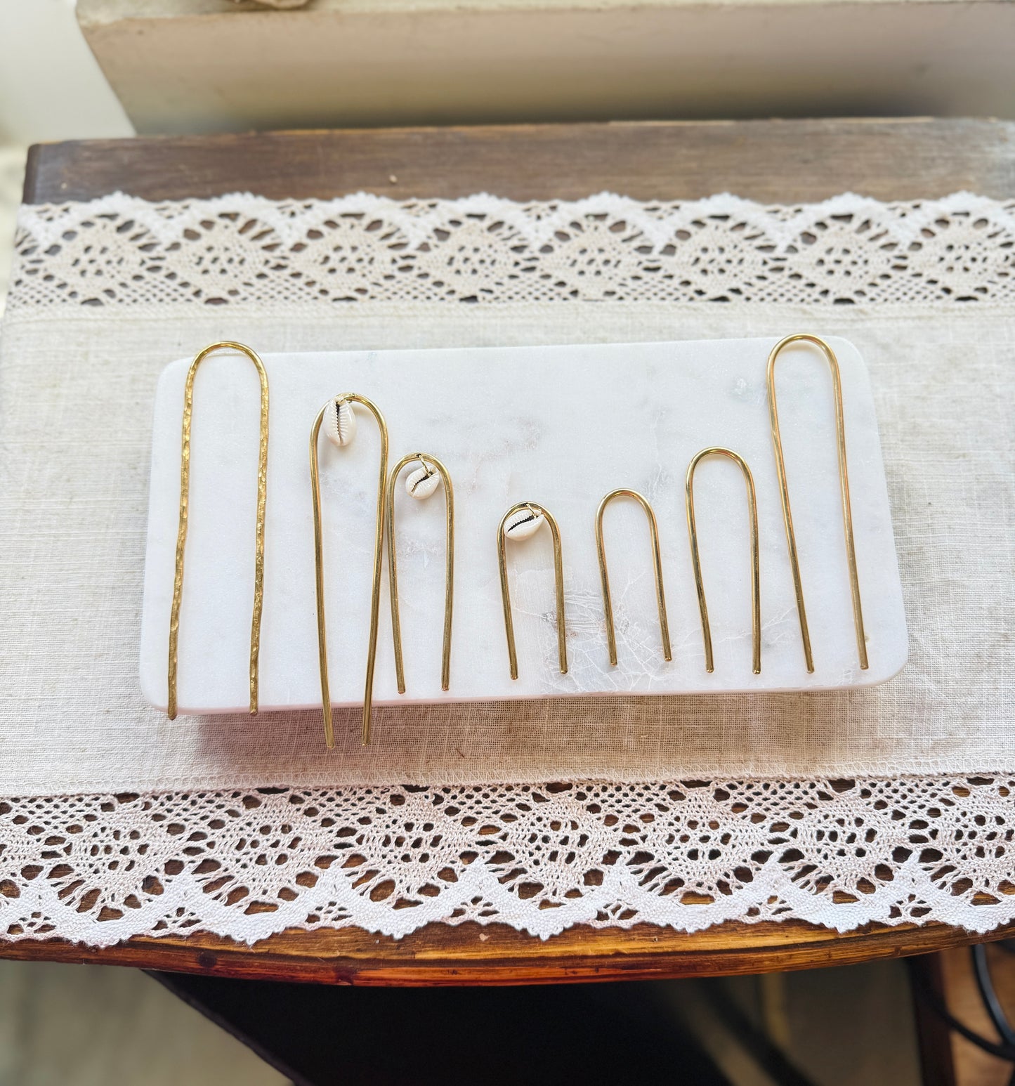 Brass Hair Forks