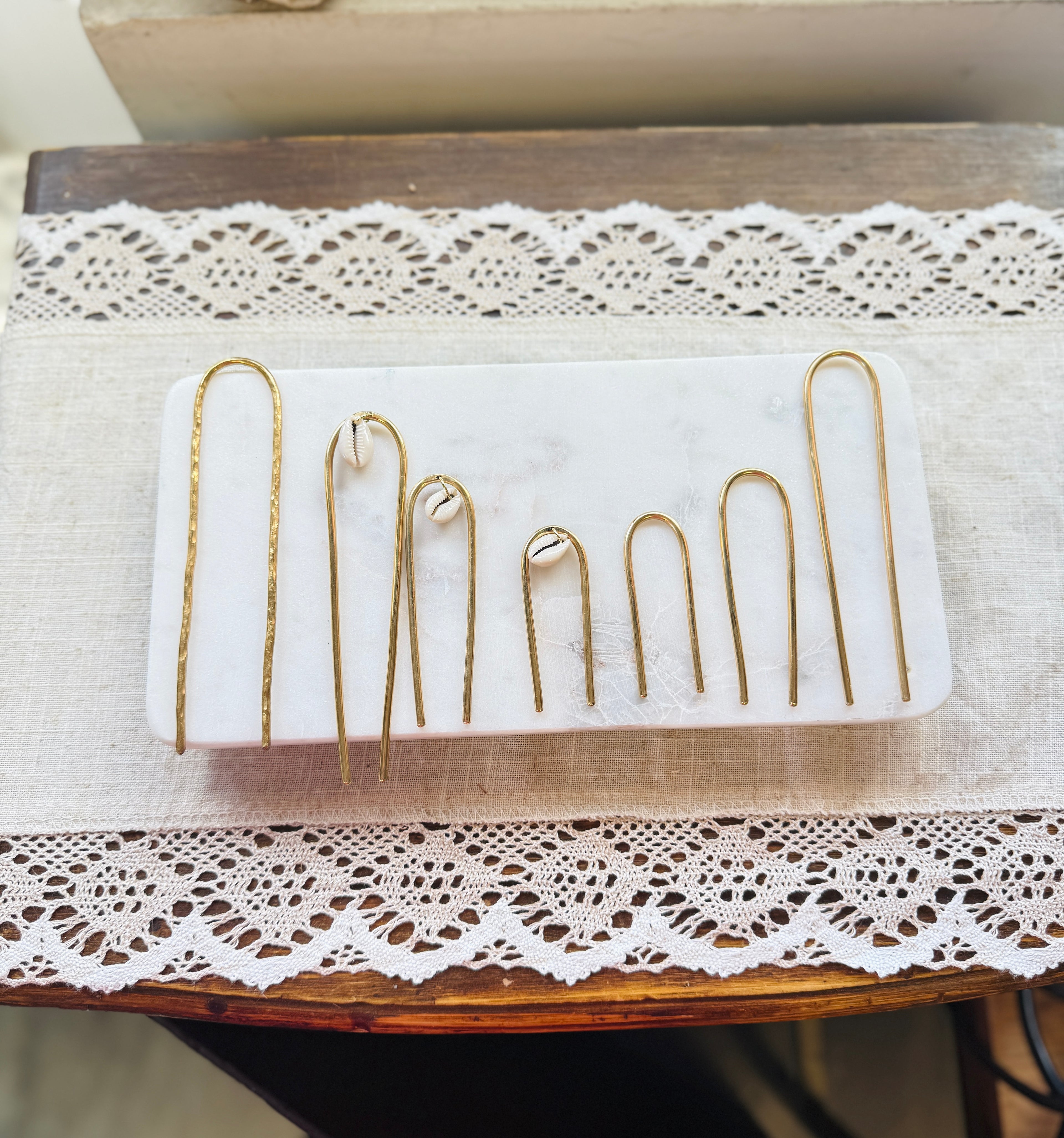 Brass Hair Forks