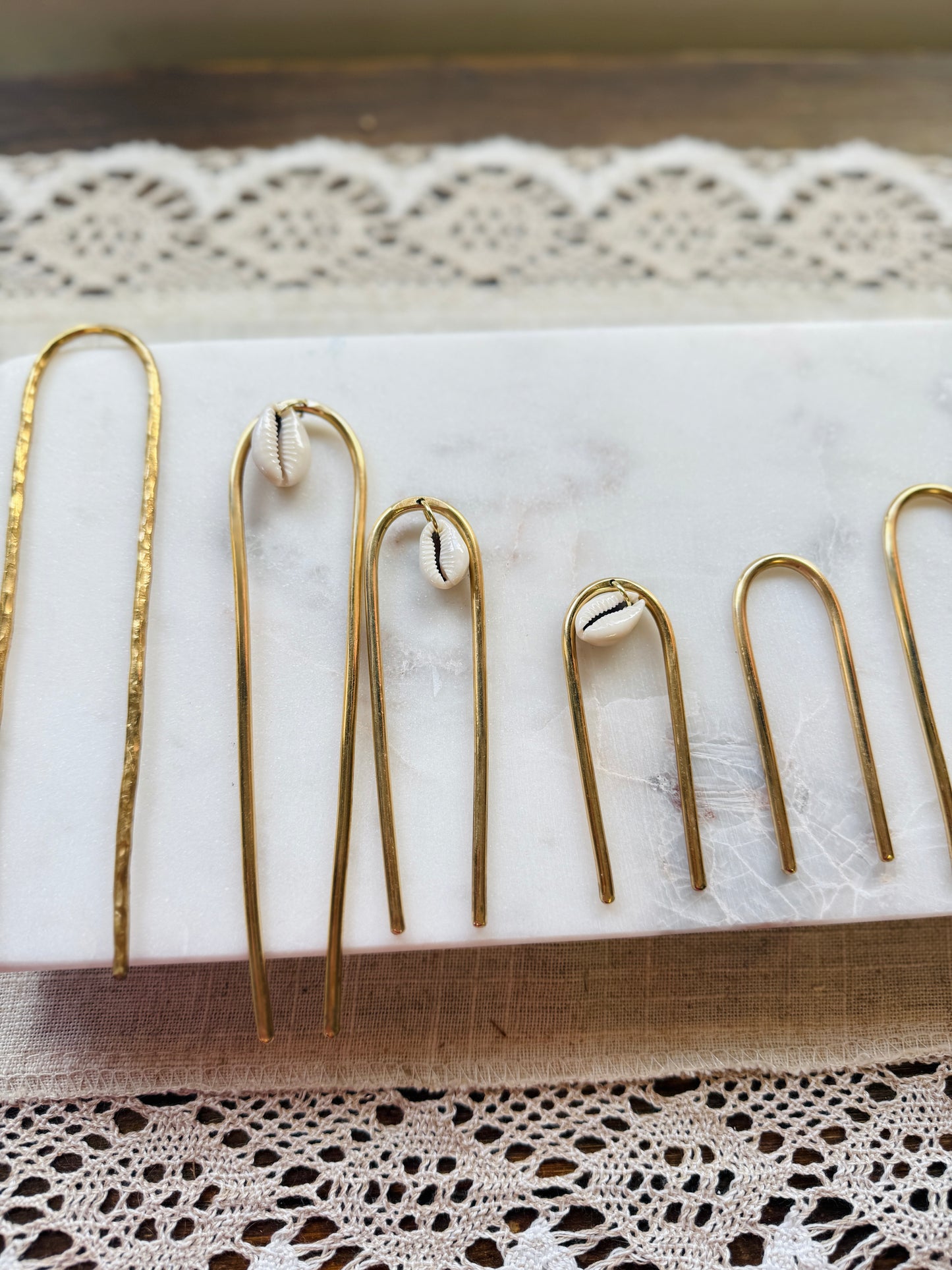 Brass Hair Forks