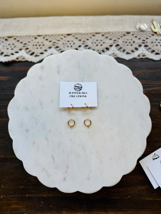 Blank Hoop Earrings 14k Gold Filled
