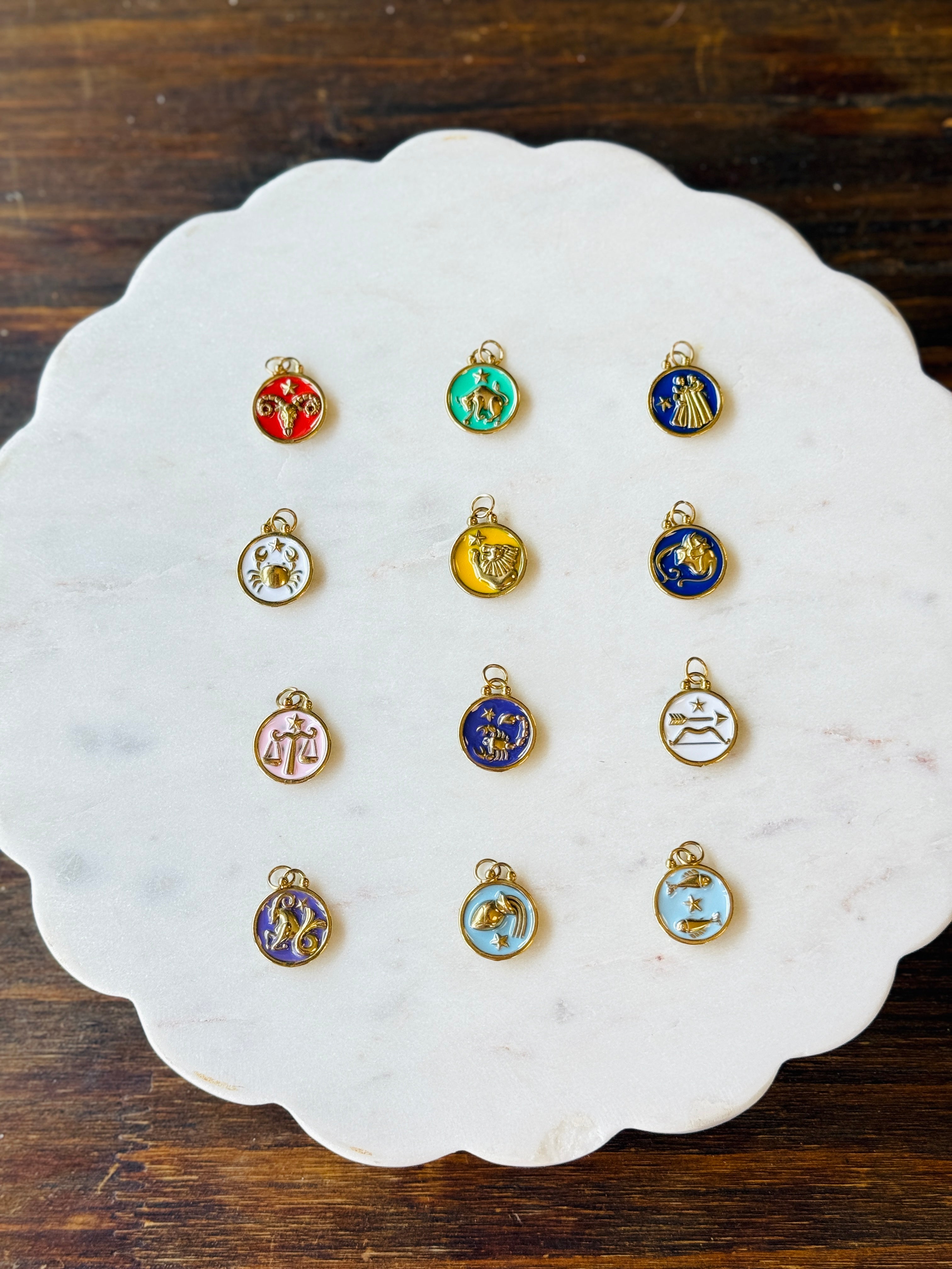 Enamel Zodiac Charms