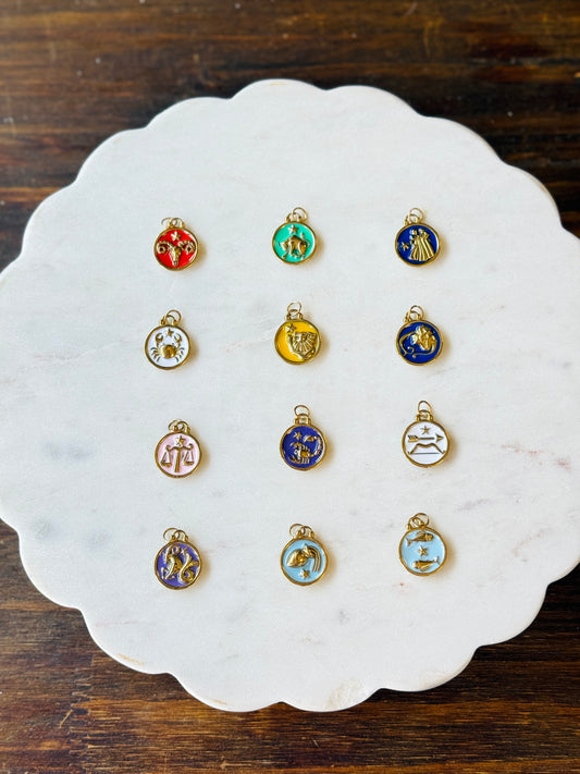 Enamel Zodiac Charms
